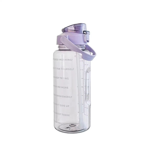 Botella de Agua Deportiva de 2 Litros con Logotipo Personalizado, Ecológica, con Diseño de Dibujos Animados, Marcador de Tiempo, Gran Capacidad, Medio Galón, Plástico Transparente - Product Image 6