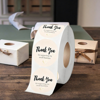 Étiquettes autocollantes personnalisées imperméables pour entreprises, rouleau d'autocollants circulaires en vinyle, pour emballages cadeaux et usage alimentaire