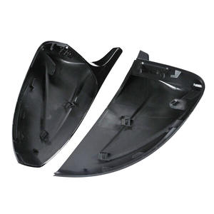 Carcasa de Espejo Retrovisor para Audi A3, Textura de Fibra de Carbono, Negro Brillante, Diseño Bullhorn, 2014-2020 - Product Image 4