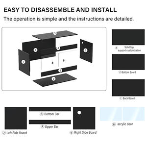 Çin üretici sürüngen muhafaza akrilik kapı galon temperli sürüngen büyük teraryum tankı ile bukalemun kafes - Product Image 5