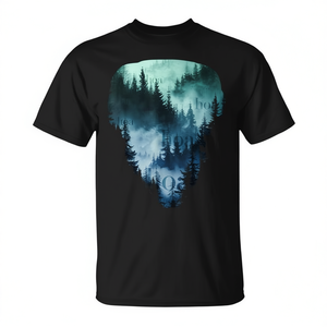 T-shirt Hoa Hoa Hoa Hoa Hoa avec paysage forestier d'automne - Product Image 2