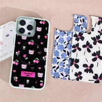 Coque de téléphone à panneau arrière magnétique remplaçable pour Iphone17/17pro/17promax/17air avec le style simple de fleur de dessin animé