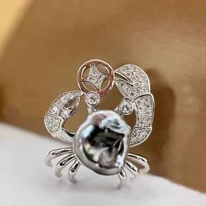 Accesorios de Perlas 31207DIY, Colgante de Plata S925 con Soporte Vacío para Perlas Redondas de 8-10mm, Colgante para Collar - Product Image 1