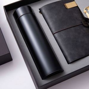 High Quality logo Print Beauty Vintage Leather Notebook with Vacuum <b>Cup</b> Pen and Bookmark for Luxury Promotion Business Gift Set - Product Image 3