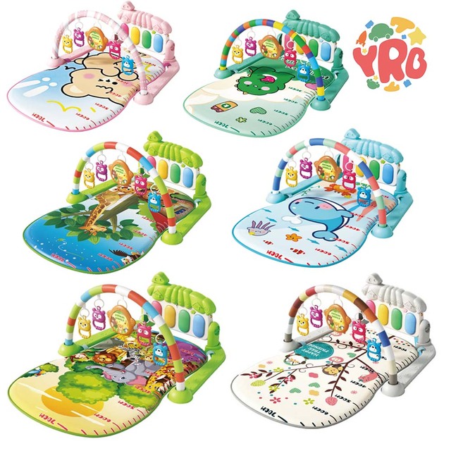 YRB New Design Musical Baby Piano Mat Infant Playmat Gym Crawling Activity Toy Baby Play Gym