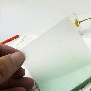 Papeterie pour étudiants seniors en gros, bloc-notes adhésif nacré 7,3*7,3 CM, 50 blocs/pièces, bloc-notes transparent auto-adhésif en PET - Product Image 4