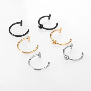 2401 e-commerce nose ring piercing jewelry and ins wind spot stainless steel without holes lip nail manufacturers wholesale