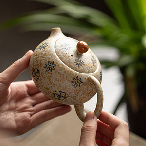 Wuxi Hall Ru Ware Crackle Glaze Teapot Xishi Style <b>Ceramic</b> <b>Tea</b> <b>Pot</b> With Lid Chinese Retro Kung Fu <b>Tea</b> Set - Product Image 4