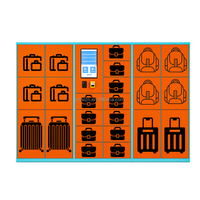 Armoire de rangement de bagages d'aéroport casier à bagages intelligent avec système de gestion des antécédents