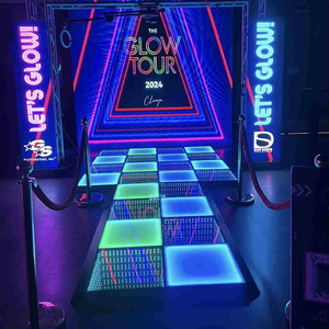 Pista de baile LED blanca para bodas, fiestas, discotecas, escenarios, con efecto de espejo infinito 3D y fácil instalación - Product Image 1