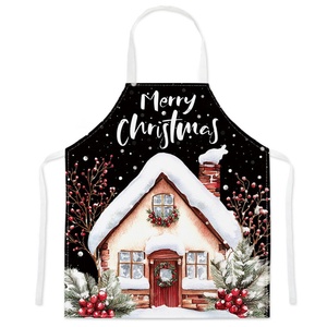 Delantales de Cocina Navideños, Ideales como Regalo para <span class=keywords><strong>Adultos</strong></span> y Niños, Delantal de Cocina con Estampado de Dibujos Animados, Transpirable y Antimanchas - Product Image 4