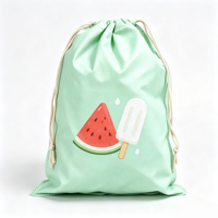 Groothandel schattige zomerse fruit-ijsjes patroon trekkoordtas voor school evenementen cadeaus en strandvakantie spullen