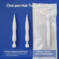 Stylo d'implantation capillaire Choi réutilisable, aiguilles multi-tailles, qualité médicale pour la transplantation capillaire FUE et DHI