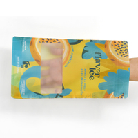 Op maat gemaakte transparante staande pouch 1kg full colour ijsvoedsel verpakking met hersluitbare ritssluiting bedrukte bulk verpakking