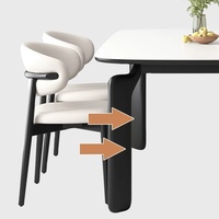 Mesa de Comedor Moderna y Sencilla de Madera Maciza con Juego de Sillas para el Hogar, Hotel, Apartamento, Sala de Estar y Uso en Villas
