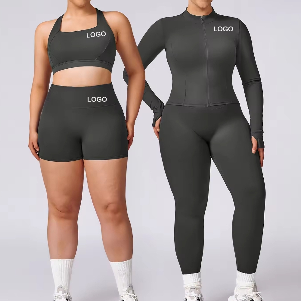 Custom Logo Women Gym Wear Set XXL Stretch Yoga Wear High Impact Plus Size Fitness Wear for Women · image 1