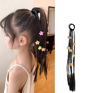 Commercio all'ingrosso 40cm principessa colore <span class=keywords><strong>treccia</strong></span> capelli parrucche per ragazze capelli coda di cavallo per bambini parrucca <span class=keywords><strong>treccia</strong></span> cravatta estensione dei capelli - Product Image 2