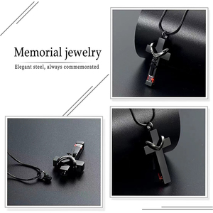 Mãi mãi trong trái tim tôi cá nhân đôi chéo urn Mặt dây chuyền thép không gỉ hỏa Táng đồ trang sức với Birthstone tro lưu niệm - Product Image 3