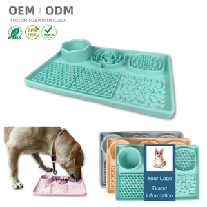 Silikon-Futtermatte für Hunde und Katzen zu Fabrikpreisen, Slow Feeder Leckmatte mit Saugnäpfen für Futter- und Wassernäpfe - Product Image 1
