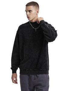 Sweats à capuche surdimensionnés vintage unisexe, sweatshirts streetwear pour couples délavés à l'acide pour hommes - Product Image 6