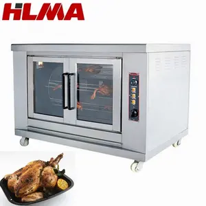 Horno de asar a gas/parrilla rotativa, horno de pollo para 30-36 pollos