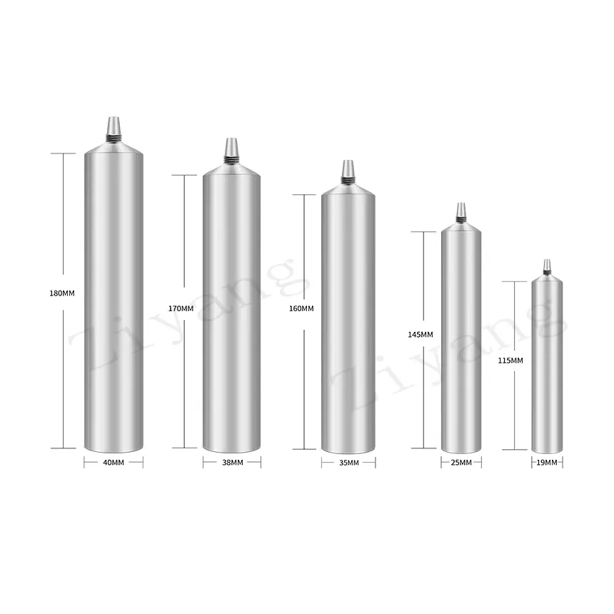 Metallrohr zusammenklappbares Aluminiumverpackungsrohr für Klebstoff, Kleber, Epoxydurchsatz, Silikonversiegelungsmittel