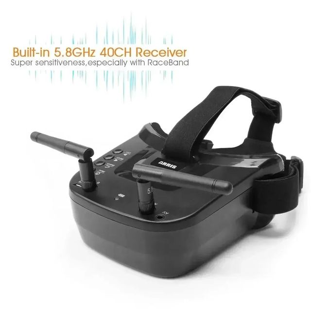 VR009 5.8G FPV Goggles 40CH 3 Inch 480x320 Video Headset HD DVR Diversity FPV Goggles for Camera s & Accessories