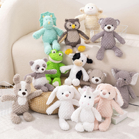 Vente en gros super doux PP coton nouveau bébé mignon animaux en peluche mouton ours grenouille agneau lapin vache couette en vrac peluche brodée
