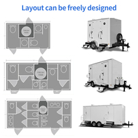 Remorque WC mobile et portable sur roues, pour extérieur, Vente directe usine