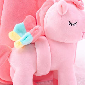 Sac à dos <span class=keywords><strong>licorne</strong></span> détachable en gros B973, jouet en peluche pour tout-petit, peluche personnalisée, maternelle, jardin d'enfants, sac à dos rose pour tout-petit - Product Image 4