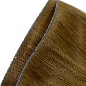 Twin Tab Butterfly Weft Virgin Human Hair Tape-In Extensions <strong>Invisible</strong> Micro Bead XO Hole Double Drawn Russian Hair - Product Image 1