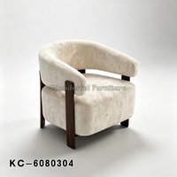 Fauteuil de loisirs individuel capitonné de style moderne, chaise d'appoint confortable en tissu velours pour salon et mobilier de maison