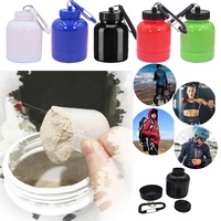Bouteille de poudre de protéine portable en gros avec porte-clés de lactosérum Entonnoir de santé Boîte à médicaments Petite tasse à eau Conteneur de camping en plein air