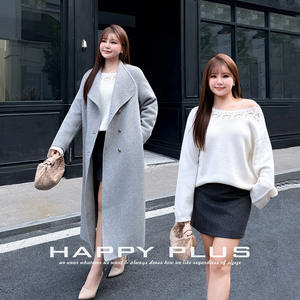 Pull en tricot à épaules dénudées pour femmes grandes tailles Runqi, blanc, couleur unie, avec étiquette N9297 - Product Image 4