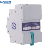 Tegangan Kontrol 120V/240V 400V 2P 63A ATS PC Saklar Transfer Otomatis Pengalih Daya Ganda Rel Din untuk Generator 63A