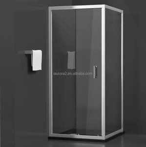 Diseño deslizante de pantalla de <span class=keywords><strong>ducha</strong></span> Rectangular con marco de aluminio negro para baño de apartamento con forma de bandeja rectangular - Product Image 3