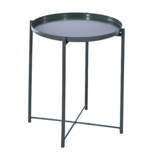 <span class=keywords><strong>Mesa</strong></span> de Centro Redonda de Metal con Bandeja Extraíble, Muebles Modernos para Sala de Estar, Uso Interior/Exterior en Balcón o Sala de Estar - Product Image 3