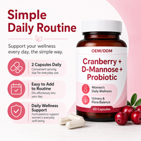Greenpie OEM Capsules Probiotiques Vaginales Canneberge Prébiotiques D-Mannose Vitamine C Soutien du pH Vaginal Capsules pour la Santé Vaginale