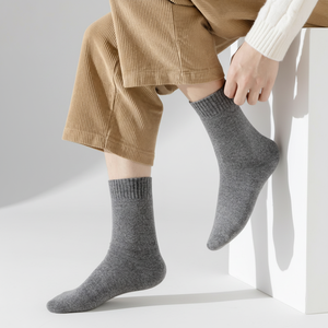 Hot Sale New Arrival Winter Thick Fuzzy Solid <strong>Socks</strong> Cotton Blend Warm Breathable High Elasticity 5 Pairs Unisex Daily <strong>Socks</strong> - Product Image 1