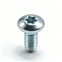 Vis à tête cylindrique métriques M3-M6/M12 à verrouillage automatique, filetage triangulaire, en acier au carbone zingué et acier inoxydable 316 pour tôles