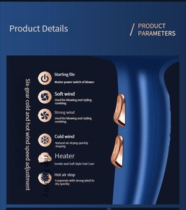 Portable Anion Hair Dryer, Water Ion Hair Care Professinal Quick Dry <strong>Travel</strong> Foldable <strong>Hairdryer</strong>/ - Product Image 4