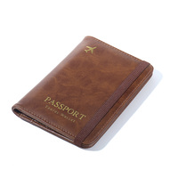Porte-passeport en cuir de qualité supérieure avec blocage RFID, organiseur de voyage avec emplacement pour traceur, housse de passeport intelligente anti-perte pour hommes et femmes