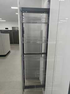 Unidad alta de despensa extraíble de montaje lateral de 5 niveles, <span class=keywords><strong>armario</strong></span> de cocina de 250mm y 300mm, de almacenamiento interior Hardware, organizador de alimentos, cesta de alambre - Product Image 5