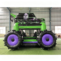 Location de matériel de fête : Toboggan aquatique gonflable en PVC, Château gonflable pour enfants, Château gonflable Monster Truck avec toboggan