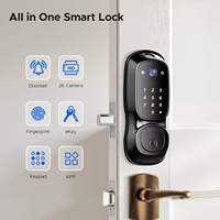 Serrure de porte intelligente avec WiFi intégré, clavier tactile, télécommande, système de verrouillage automatique, application de contrôle à distance, installation facile