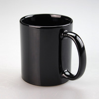 Mug à sublimation 11 oz, 330 ml, entièrement coloré, intérieur et extérieur, mug en céramique coloré avec revêtement, logo personnalisé acceptable