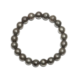 LUSTRE LD0389 Top Grade Pyrite Beads Genuine Natural 8mm Vintage <b>Stretch</b> Healing Crystal <b>Bracelet</b>-Third Party Certified - Product Image 1