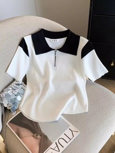 Maglione da <span class=keywords><strong>donna</strong></span> a maniche corte con scollo rotondo, top estivo, maglia casual ampia e leggera, pullover <span class=keywords><strong>basic</strong></span>. - Product Image 4