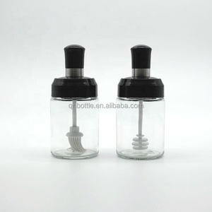 Tarro de cristal de 250ml con tapa y cuchara integrada, recipiente hermético para especias, sal y azúcar para cocina - Product Image 6