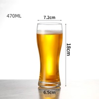 Offre Spéciale 16oz Transparent épaissi verre tasses pour bière vide classique hommes verres à bière tasses